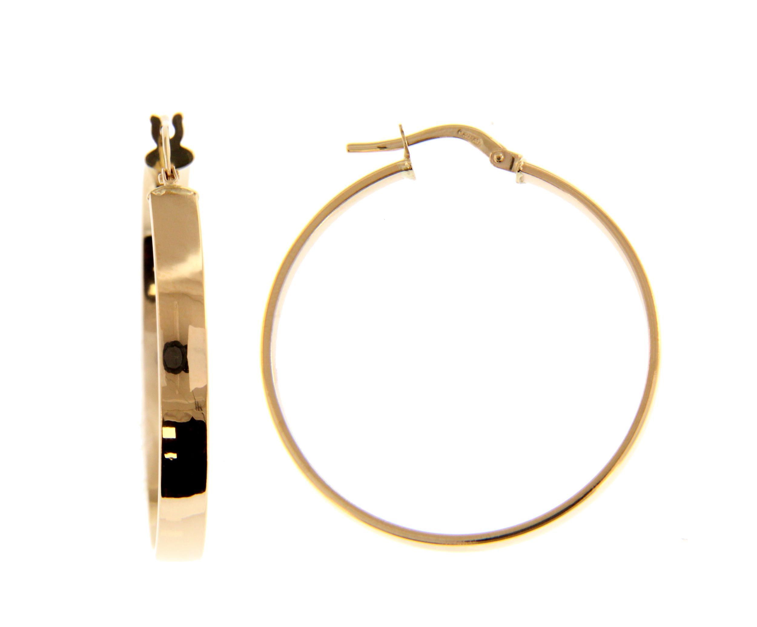 Golden hoop earrings 14k (code S241906)